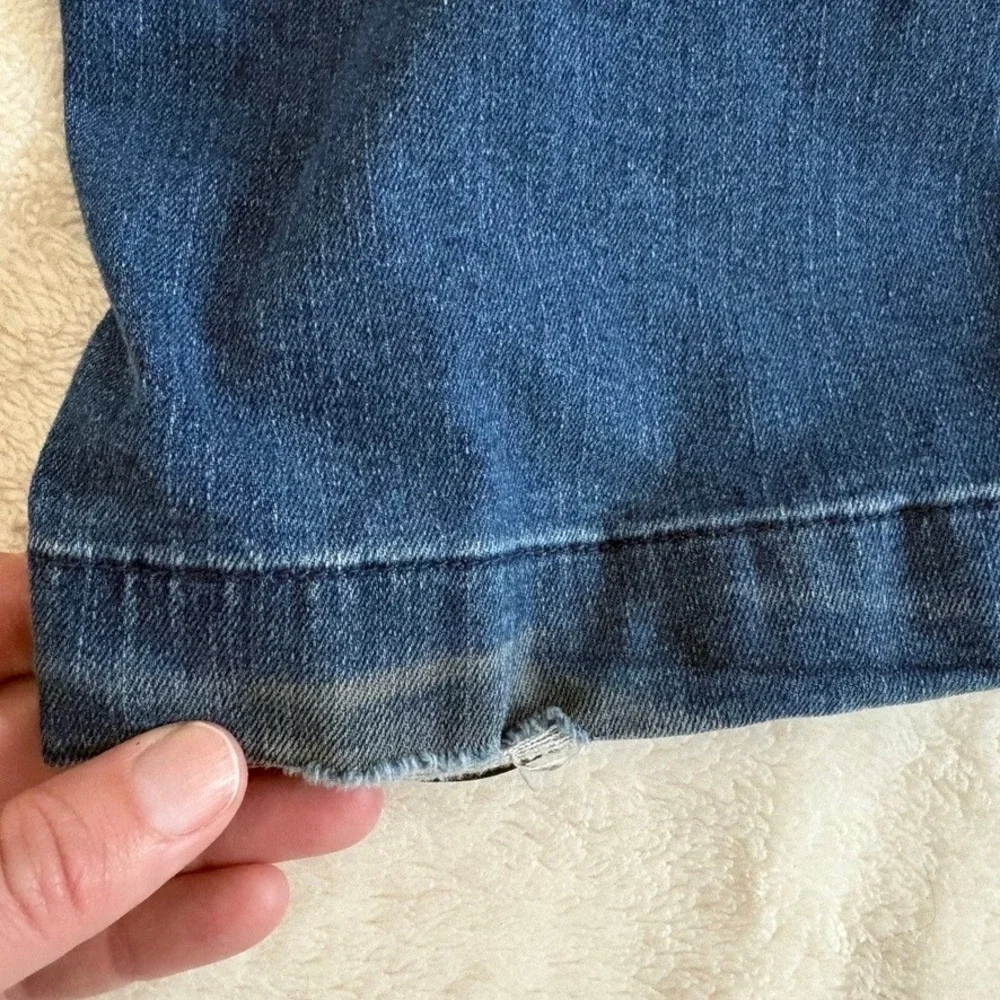 UNIQLO Adjustable Denim Cargo Pants Mens Size L Waist 33-36 In Blue